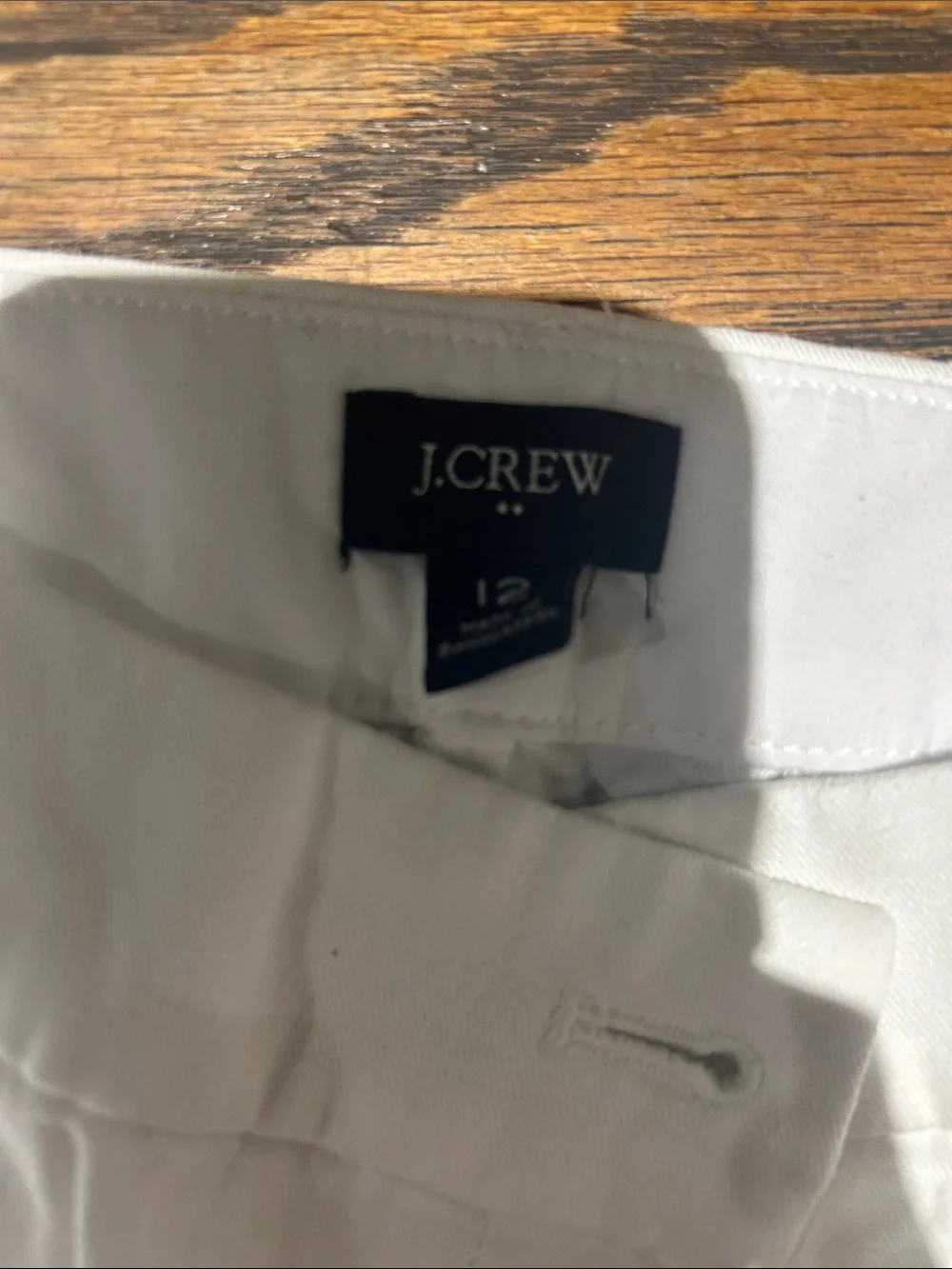 J. Crew White Cotton Chino Bermuda Shorts